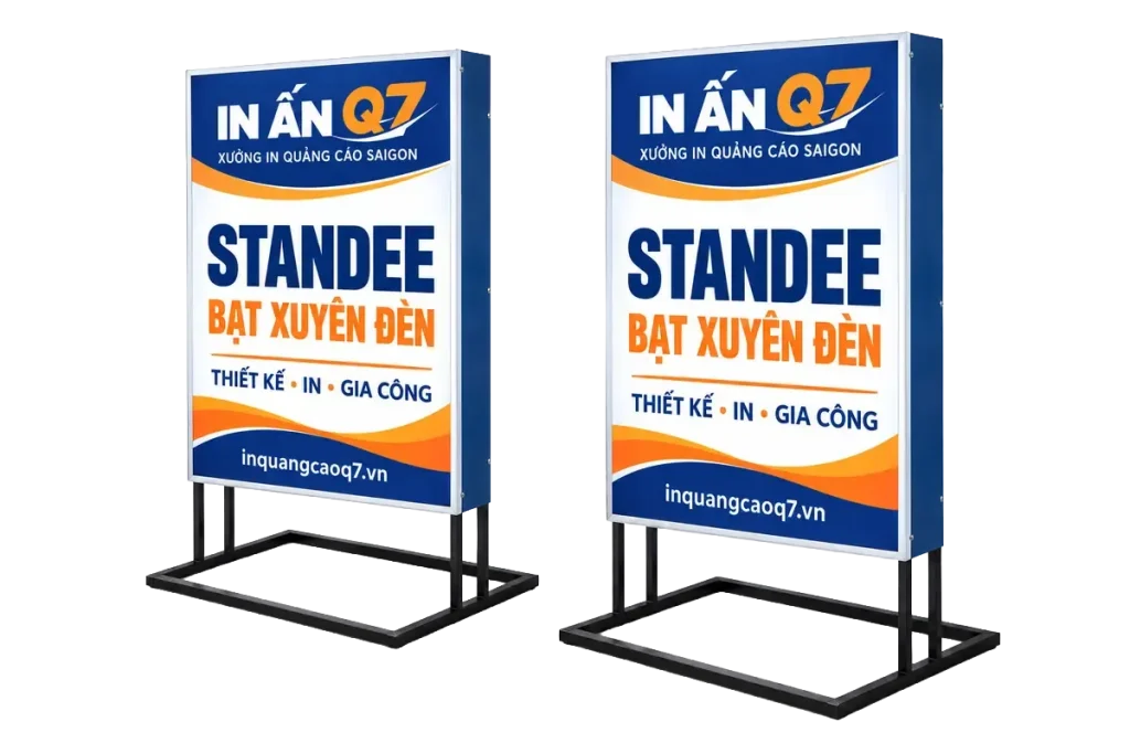 Standee Bạt Xuyên Đèn