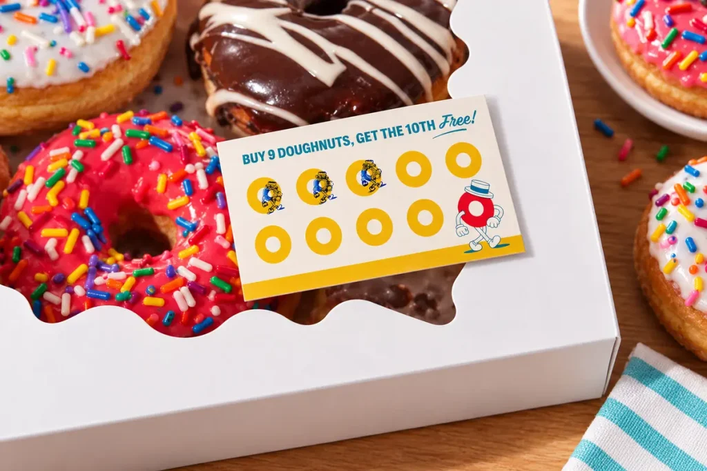 Thẻ tích điểm tiệm bánh donut