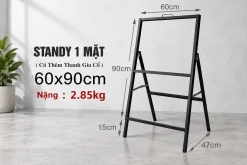 Thông số standee chữ A một mặt khổ 60 x 90 cm