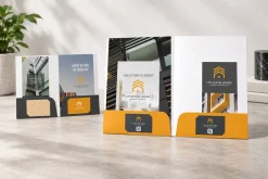 Folder kiến trúc đựng tài liệu và danh thiếp