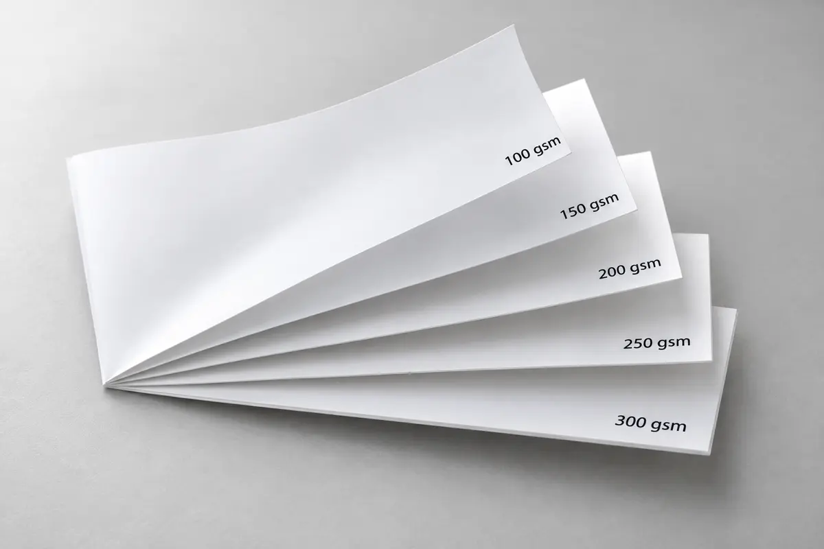 Mẫu định lượng giấy Couche từ 100 đến 300 gsm