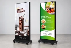 Standee LED hai mặt quảng cáo đồ uống và món ăn