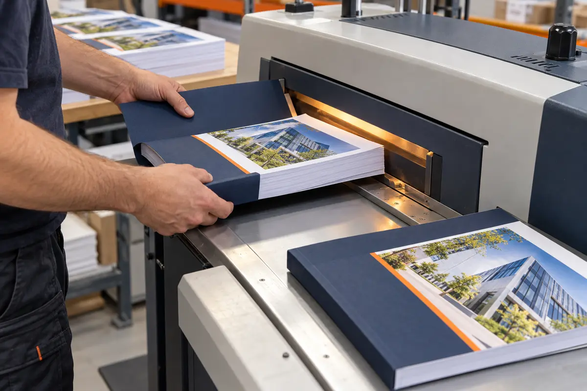 Gia công keo nhiệt tạo gáy vuông cho cuốn tài liệu