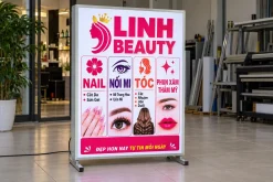 Standee hộp đèn quảng cáo salon làm đẹp