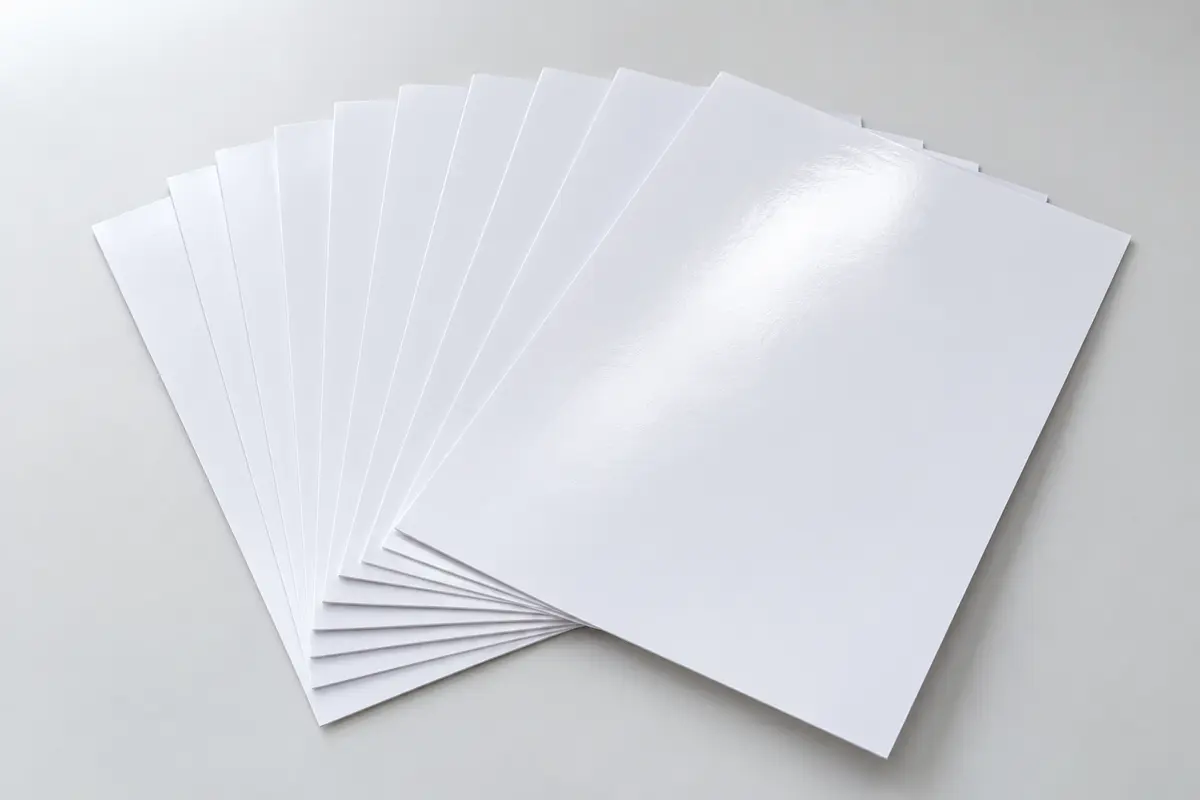 Bề mặt bóng của giấy Couche phản chiếu ánh sáng