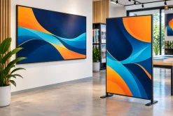 Poster PP bồi bảng cứng gồm mẫu treo tường và mẫu chân đứng