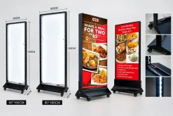 Cấu tạo và góc nhìn của standee LED hai mặt