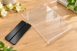 Tấm mica và chân đế khi tháo rời
