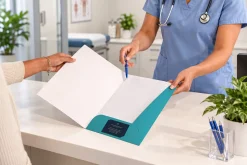 Folder phòng khám khi trao hồ sơ
