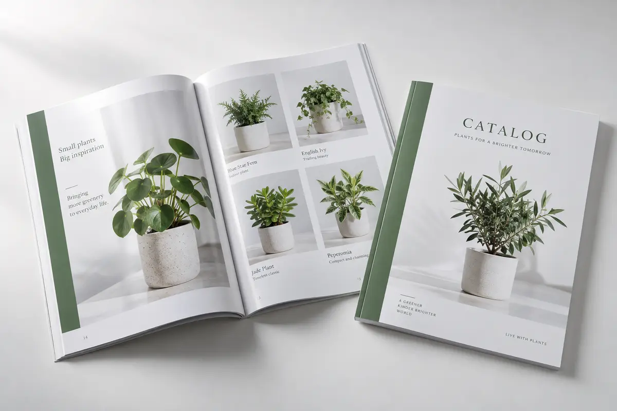 Catalogue cây cảnh in trên giấy Couche