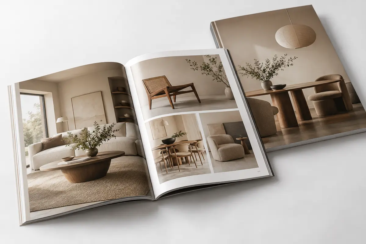 Catalogue nội thất in trên giấy Couche