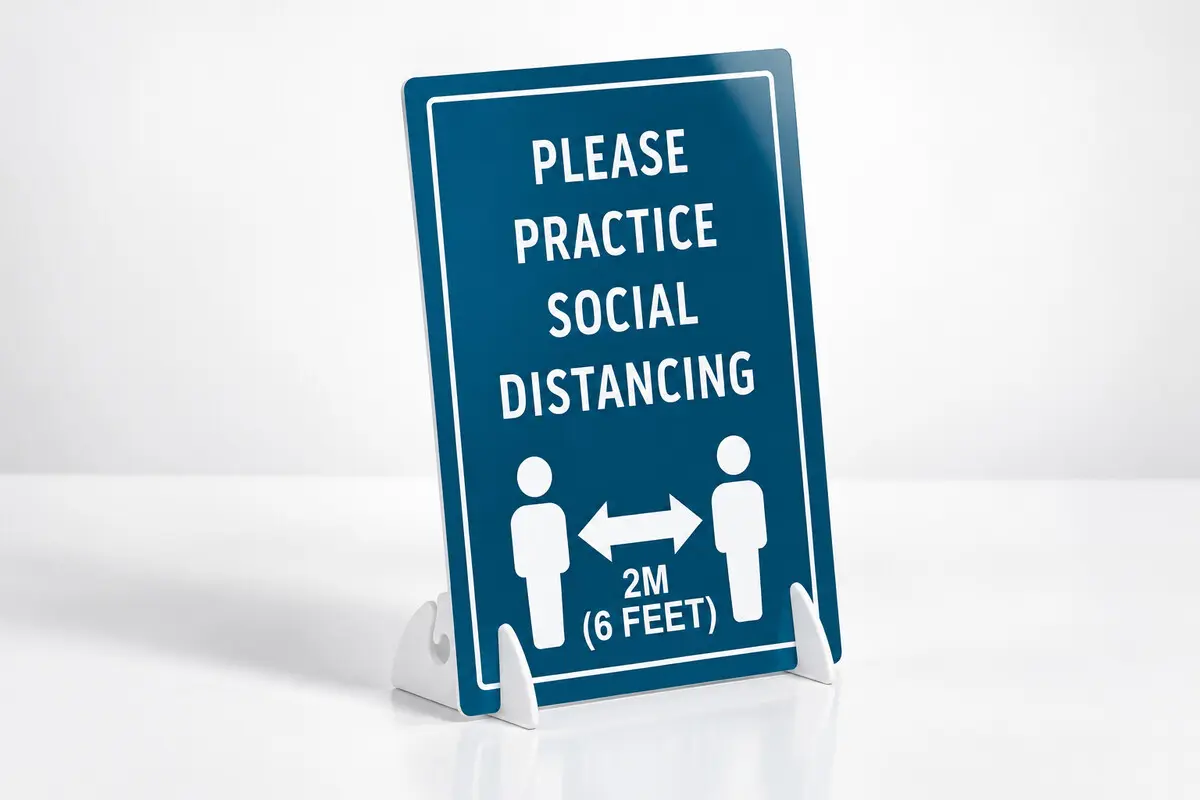Standee để bàn in nội dung thông báo