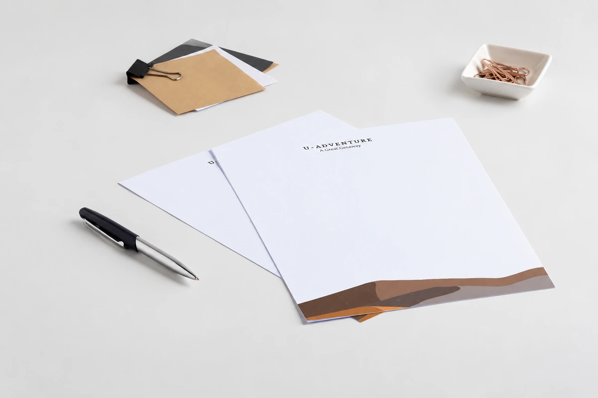 Giấy tiêu đề in logo và họa tiết