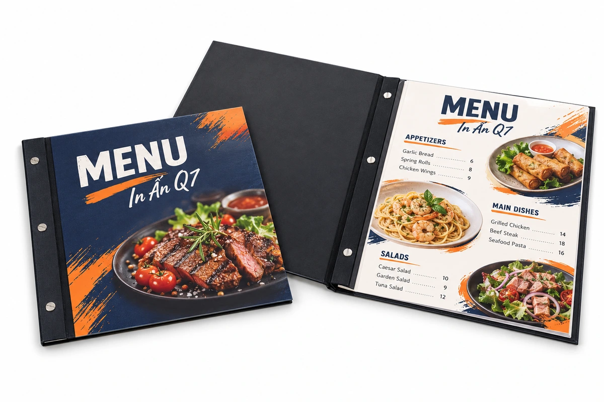 in menu bình chánh - Menu bìa bồi gáy còng thay ruột