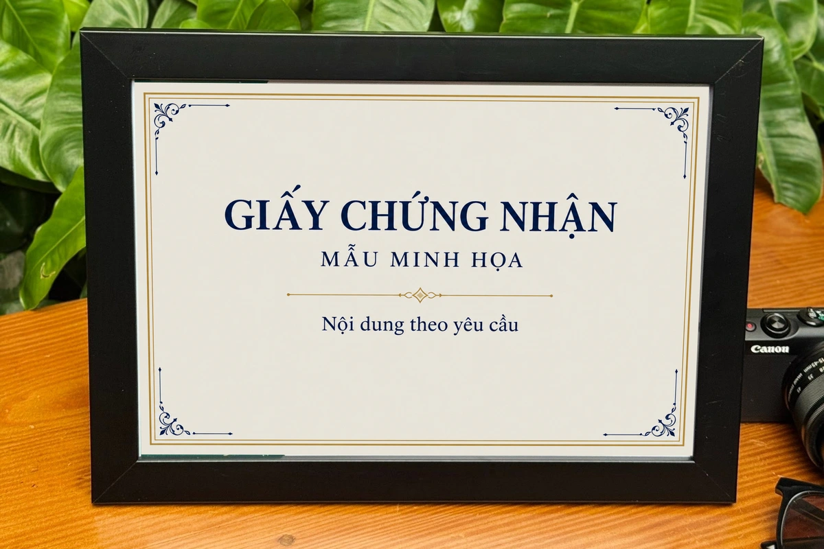 Khung giấy khen màu đen bản phẳng