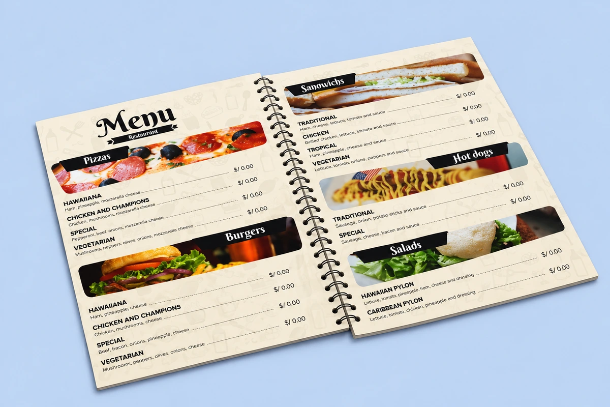in menu quận 4 - Menu ép nhựa nhiều trang