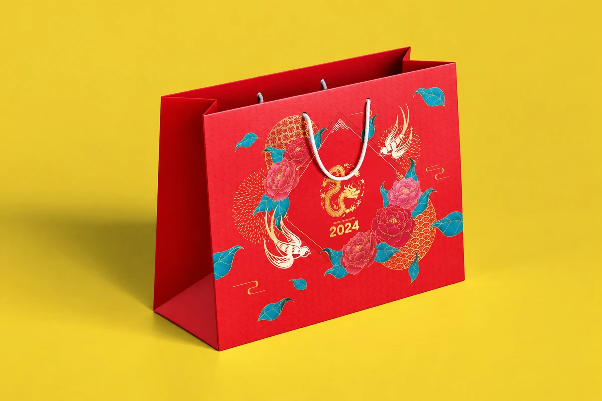 in túi giấy bình chánh - Túi giấy khổ lớn quai chắc
